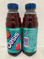 PALLET OF APPROX 75 ASSORTED FOOD / DRINK TO INCLUDE OASIS SUMMER FRUITS FLAVOURED JUICE 12 X 500ML - BBE: 10/2024 (ZONE 2) (COLLECTION ONLY)