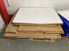 APPROX 6 X ASSORTED WHIEBOARDS TO INCLUDE BASICS MAGNETIC WHITEBOARD WITH PEN TRAY (ZONE 2) (KERBSIDE PALLET DELIVERY)