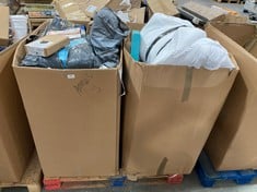 PALLET OF ASSORTED ITEMS TO INCLUDE BASICS DECORATIVE CURTAIN HOLD BACK - SET OF 2 TO INCLUDE ADDIS UNDER SINK STORAGE (ZONE 3) (KERBSIDE PALLET DELIVERY)