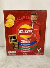 PALLET OF APPROX 100 WALKERS 20 CLASSIC FLAVOUR VARIETY PACK 20 X 25G - BBE:10/2024 (ZONE 3) (KERBSIDE PALLET DELIVERY)