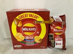 PALLET OF ASSORTED FOOD TO INCLUDE WALKERS 20 CLASSIC FLAVOUR VARIETY PACK 20 X 25G - BBE:10/2024 (ZONE 3) (KERBSIDE PALLET DELIVERY)