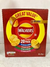 PALLET OF WALKERS 20 CLASSIC FLAVOUR VARIETY PACK 20 X 25G - BBE:10/2024 (ZONE 3) (KERBSIDE PALLET DELIVERY)