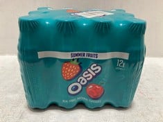 PALLET OF ASSORTED DRINKS TO INCLUDE OASIS SUMMER FRUITS JUICE DRINK 12 X 500ML - BBE: 30/11/24 (ZONE 3) (COLLECTION ONLY)