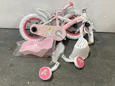 APOLLO FAIRYTALE KIDS BIKE IN WHITE / PINK - 12'' WHEEL - RRP £100 (ZONE 1)