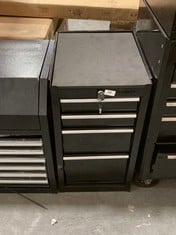 4 DRAWER SIDE CABINET IN BLACK - RRP £115