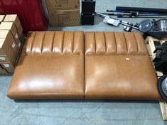 BROWN LEATHER SOFA BED (ZONE 4)