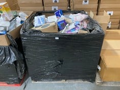 PALLET OF ASSORTED ITEMS TO INCLUDE WHO GIVES A **** 48 ROLLS OF SUPER LONG TOILET PAPER (ZONE 4) (KERBSIDE PALLET DELIVERY)