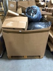 PALLET OF ASSORTED ITEMS TO INCLUDE BUCKINGHAM CADDY TO INCLUDE ROLLED MEMORY FOAM MATTRESS TOPPER (ZONE 4) (KERBSIDE PALLET DELIVERY)