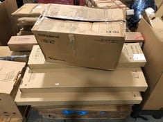 PALLET OF ASSORTED ITEMS TO INCLUDE CORONA DOUBLE BED LOW FOOT END IN SOLID PINE WOOD (PART) (ZONE 4) (KERBSIDE PALLET DELIVERY)