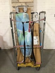 CAGE OF ASSORTED ITEMS TO INCLUDE VILEDA IRONING BOARD IN BLUE (CAGE NOT INCLUDED) (ZONE 4) (KERBSIDE PALLET DELIVERY)