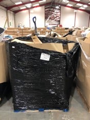 PALLET OF ASSORTED ITEMS TO INCLUDE RUSSELL HOBBS CORDED VACUUM CLEANER (PART) TO INCLUDE QTY OF CARDBOARD MOVING / PACKING BOXES (ZONE 4) (KERBSIDE PALLET DELIVERY)