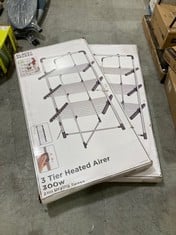 2 X BLACK AND DECKER 3 TIER HEATED AIRER 300W - TOTAL LOT RRP £360 (ZONE 1)