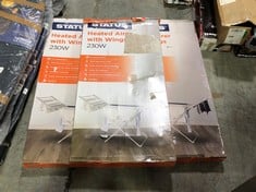 3 X STATUS HEATED AIRER WITH WINGS 230W - TOTAL LOT RRP £120 (ZONE 1)