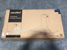 COMFEE 90CM CHIMNEY COOKER HOOD - MODEL NO. PYRA17SS-90-PRO - RRP £120 (ZONE 1)