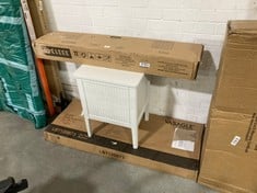 3 X ASSORTED FURNITURE TO INCLUDE 2 DRAWER BEDSIDE TABLE IN WHITE (ZONE 1)