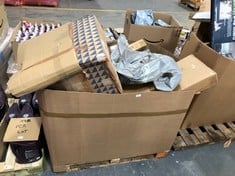 PALLET OF ASSORTED ITEMS TO INCLUDE ALUMINIUM WHEEL CHAIR RAMP (LOCATION: SR40) (KERBSIDE PALLET DELIVERY)