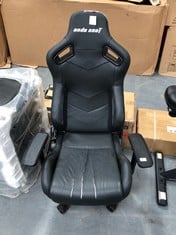 ANDA SEAT BLACK LEATHER RECLINING GAMING CHAIR (LOCATION: SR40)