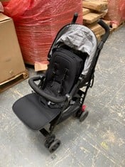 SILVER CROSS POP UP PUSH CHAIR IN BLACK AND GREY (LOCATION: SR40)