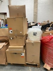 PALLET OF ASSORTED BOXES TO INCLUDE BANKERS BOX STORAGE BOX (LOCATION: SR40) (MUST REMOVE ALL ITEMS FROM SITE) (KERBSIDE PALLET DELIVERY)