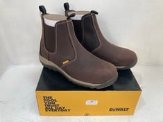 DEWALT STEEL TOE CAP AND PLATE RADIAL SAFETY BOOTS IN BROWN SIZE 9