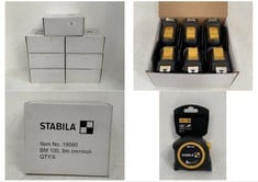 42 X STABILA 19580 BM 100, 8M CM+INCH TAPE MEASURE