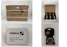 72 X STABILA 19580 BM 100, 8M CM+INCH 6PCS PER BOX TAPE MEASURE