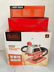 3 X ASSORTED TOOLS TO INCLUDE BLACK + DECKER 2400W STEAM WALLPAPER STRIPPER - MODEL NO. KX330T