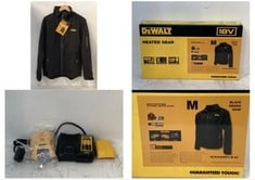 DEWALT HEATED GEAR MENS STRUCTURED SOFTSHELL HEATED JACKET IN BLACK SIZE MEDIUM - RRP £200