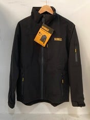 DEWALT HEATED GEAR MENS STRUCTURED SOFTSHELL HEATED JACKET IN BLACK SIZE MEDIUM - RRP £200