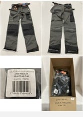 BOX OF ASSORTED SCRUFFS HARDWEAR WORKWEAR TROUSERS SIZE 32 TO INCLUDE PRO FLEX HOLSTER TROUSER GRAPHITE