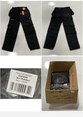 BOX OF 3 X ASSORTED WOMENS SCRUFF HARDWEAR WORKWEAR TROUSERS TOI INCLUDE TRADE FLEX BLACK SIZE 28S