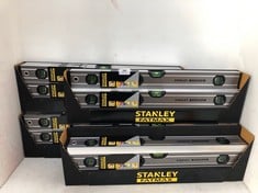 5 X STANLEY FATMAX 60CM/24" SPIRIT LEVEL 4 PACK