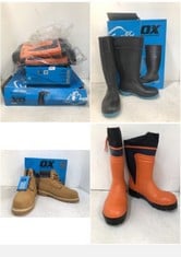 3 X ASSORTED SAFETY BOOTS TO INCLUDE OX HONEY NUBUCK SIZE 7