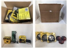 BOX OF ASSORTED TOOL ITEMS TO INCLUDE HIKOKI 14.4V/18V CORDLESS WORKLIGHT