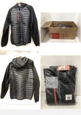 BOX OF 4 X SCRUFFS HARDWEAR TRADE THERMO JACKETS BLACK SIZE LG TOTAL RRP- £176