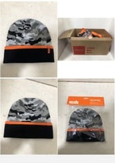 BOX OF APPROX 24 X SCRUFFS HARDWEAR TRADE CAMO BEANIE GREY/BLACK