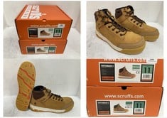 2 X SCRUFFS HARDWEAR SAFETY BOOTS TAN SIZE 11