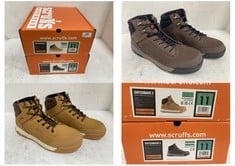 2 X SCRUFFS HARDWEAR SWITCHBACK 3 SAFETY BOOTS SIZE 11, 1 X TAN, 1 X BROWN