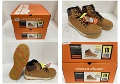 2 X SCRUFFS SWITCHBACK 3 SAFETY BOOTS TAN SIZE 10