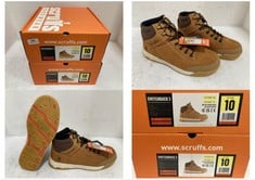 2 X SCRUFFS SWITCHBACK 3 SAFETY BOOTS TAN SIZE 10