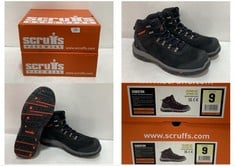 2 X SCRUFFS SABATAN SAFETY BOOTS BLACK SIZE 9