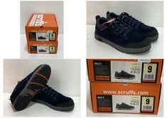 2 X SCRUFFS HARDWEAR HALO 3 SAFETY TRAINERS NAVY BLUE SIZE 9