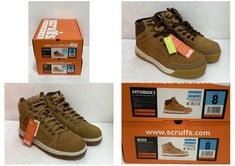 SCRUFFS HARDWEAR SWITCHBACK 3 SAFETY BOOTS TAN SIZE 8 TO INCLUDE SCRUFFS HARDWEAR NEVIS SAFETY BOOTS SIZE 8