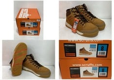 2 X SCRUFFS HARDWEAR SWITCHBACK 3 SAFETY BOOTS TAN SIZE 8