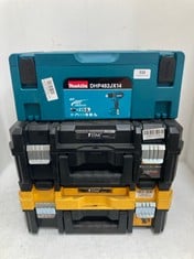 3 X ASSORTED TOOL BOXES TO INCLUDE MAKITA DHP482JX14 (NO TOOLS)