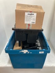 BOX OF ASSORTED TOOL ITEMS TO INCLUDE HUSQVARNA VARI-CUT ELECTRIC 4000 ROM MAX BLADE