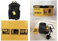 DEWALT HEATED GEAR MENS SHERPA REVERSIBLE FLEECE HEATED GILET BLACK SIZE LG RRP- £164