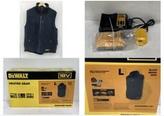 DEWALT HEATED GEAR MENS SHERPA REVERSIBLE FLEECE HEATED GILET BLACK SIZE LG RRP- £164