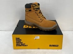 DEWALT INDUSTRIAL FOOTWEAR STEEL TOE STEEL PLATE BOOTS TITANIUM HONEY SIZE 8