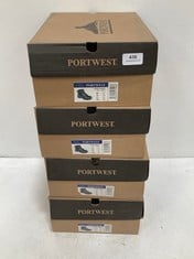 4 X PORTWEST FW03 STEELITE SAFETY BOOTS IN BLACK SIZE 10 - TOTAL LOT RRP £104